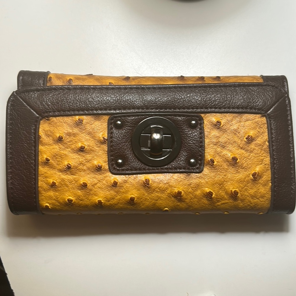 Sundae Sky faux leather wallet brown
